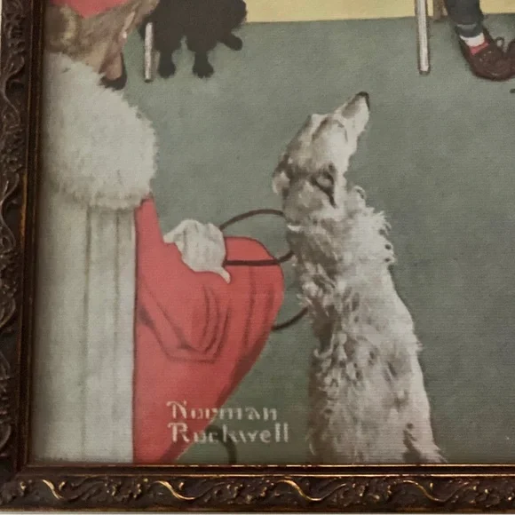 Norman Rockwell Waiting for the Vet CUSTOM FRAMED ArtPrint15”x12”